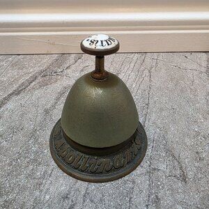 Antique 1800s Bronze Apollinaris Mineral Water Advertising Hotel Reception Bell